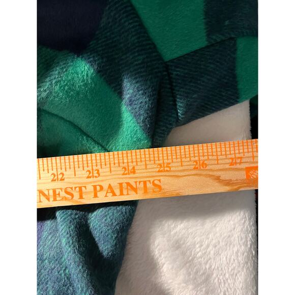 G by Giuliana 1X Buffalo Plaid Belted Fleece Coat Jacket Black Label Green - Picture 11 of 12